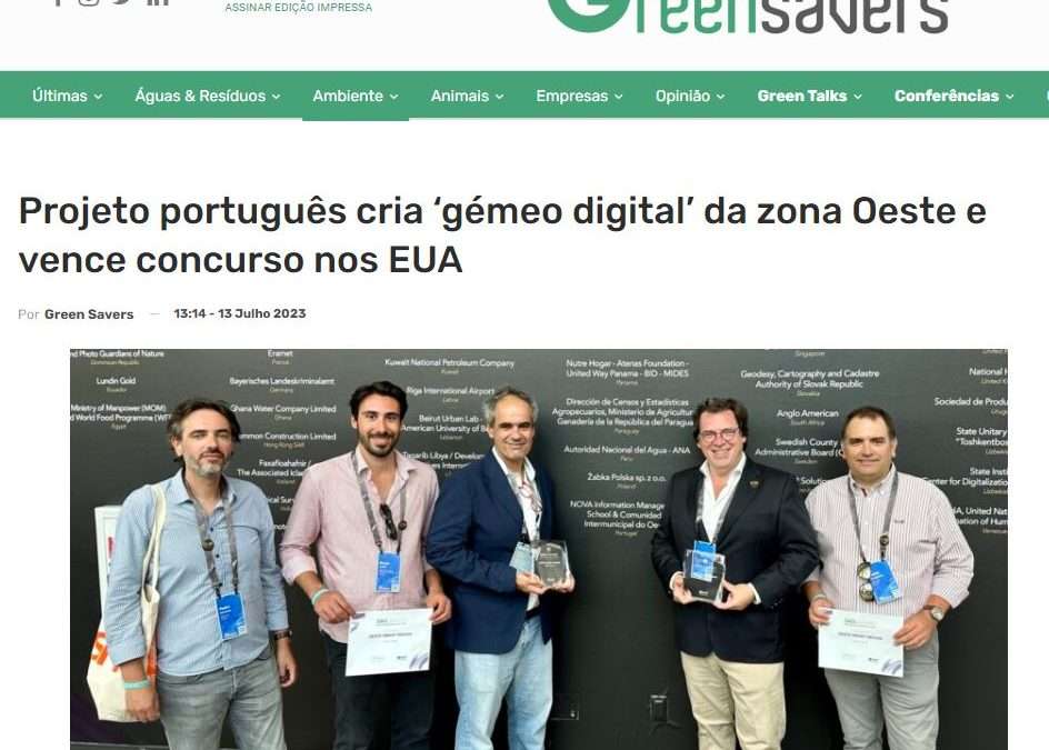 Projeto português cria ‘gémeo digital’ da zona Oeste e vence concurso nos EUA
